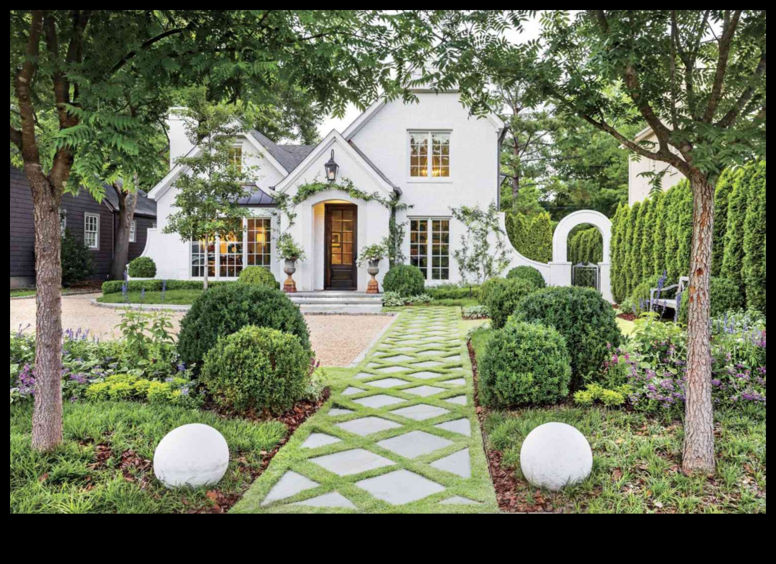 How do different architectural styles contribute to the historical charm of landscapes?