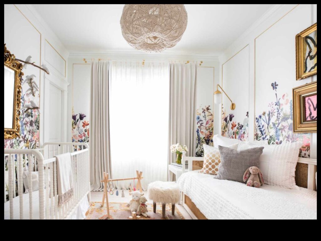 Blossoming Buds A Stylish Floral Nursery for Modern Families 1
