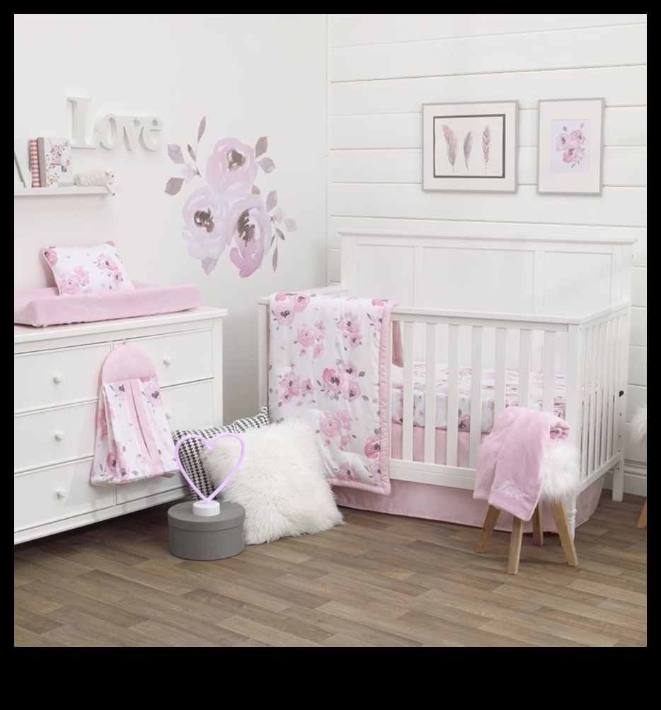 Blossoming Buds: Playful Floral Nursery Gear