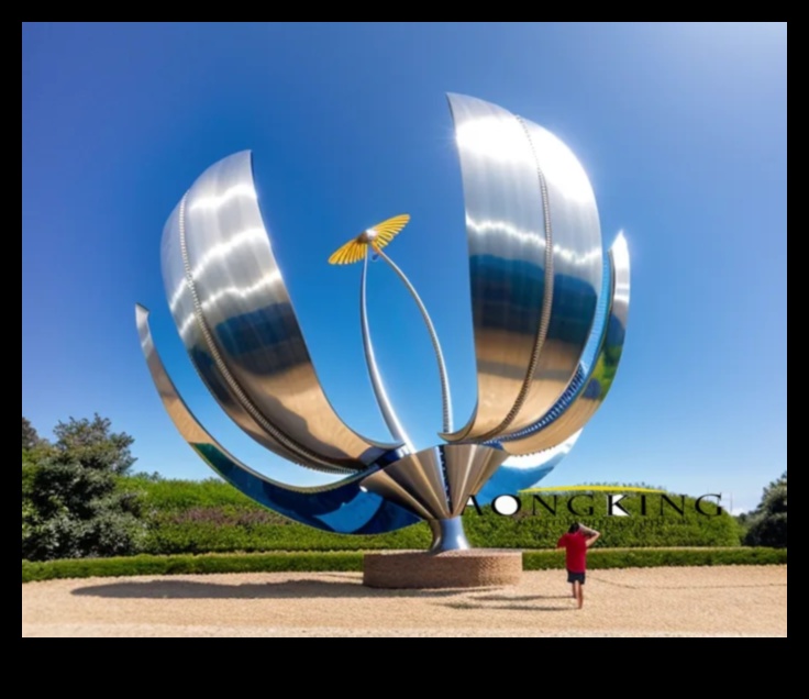 Blossoms in Bronze: The Allure of Outdoor Garden Art