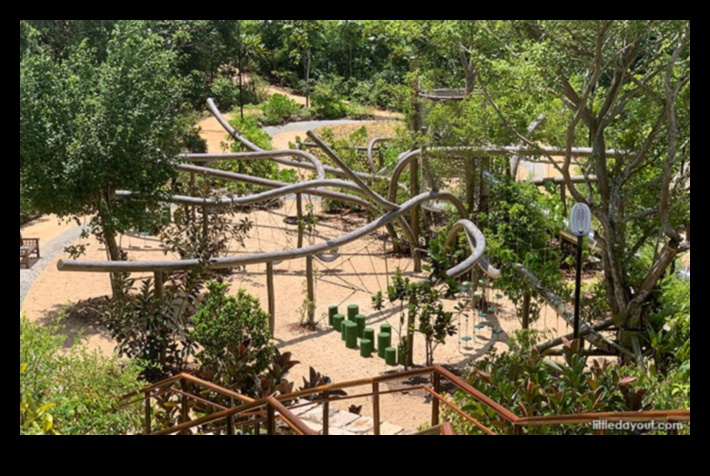 How do landscapes contribute to the visual appeal of botanical gardens?