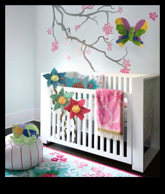 Bouncing Buds: Floral Decor for a Playful Nursery Development