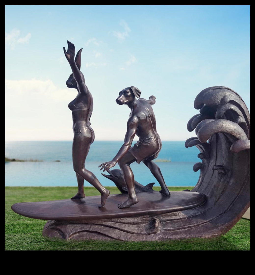 Bronze Whispers: Sculptural Allure in Your Outdoor Retreat