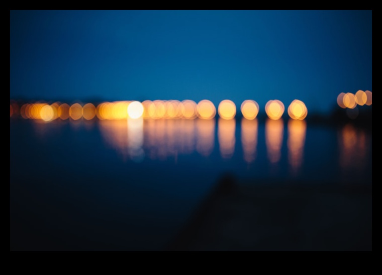 Nighttime Reflections: City Lights on Urban Waters