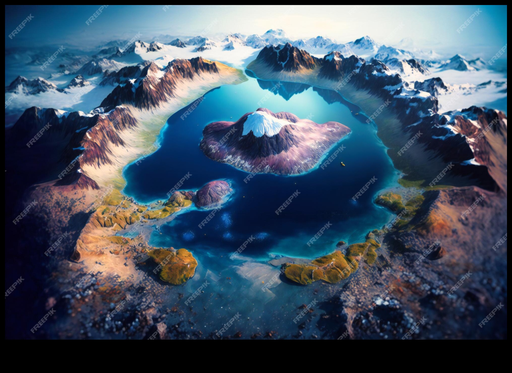 Why are aerial views essential for understanding large-scale landscapes?