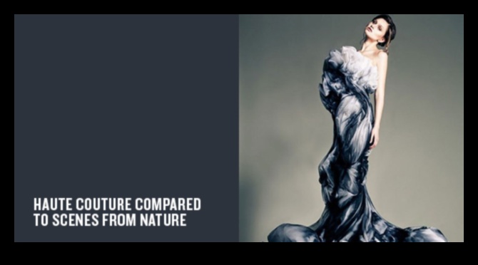 How do landscapes contribute to the aesthetic appeal of outdoor fashion shows?