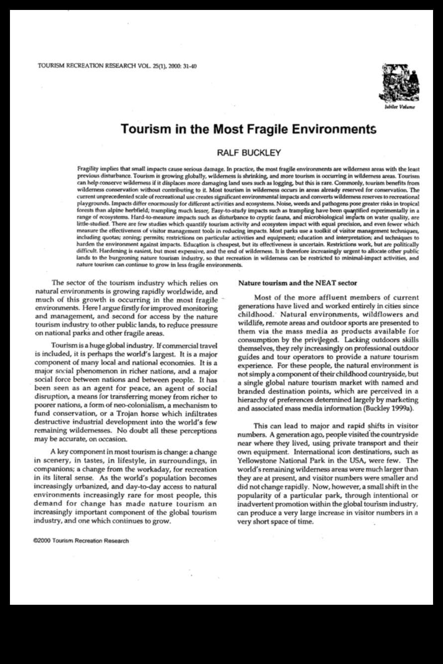 What is the impact of tourism on fragile landscapes?