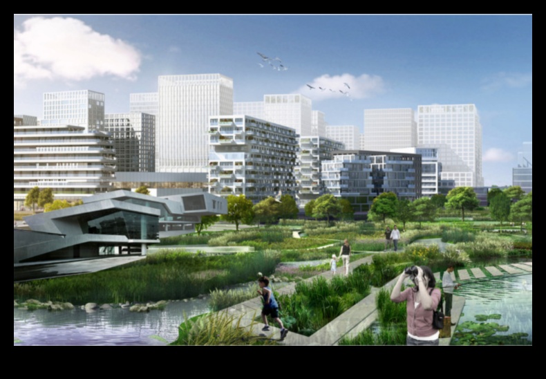 What are the environmental benefits of green urban landscapes?