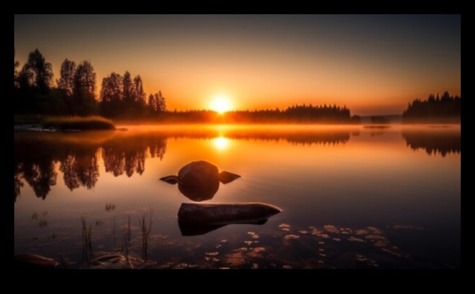 Horizon of Tranquil Nature 2 Calm Horizons: Tranquil Landscapes for Moments of Reflection