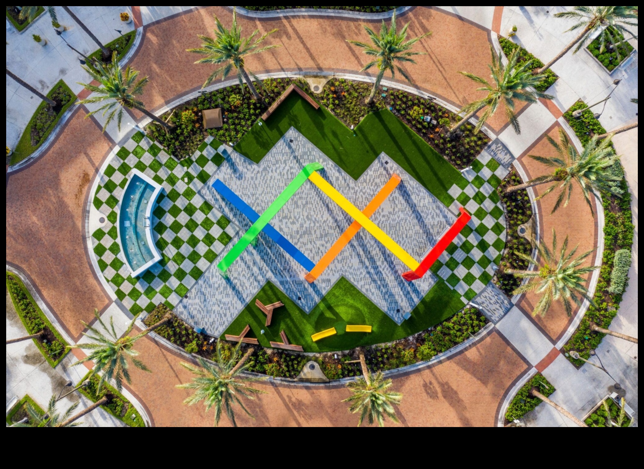 How do landscapes influence the architecture of surrounding structures?