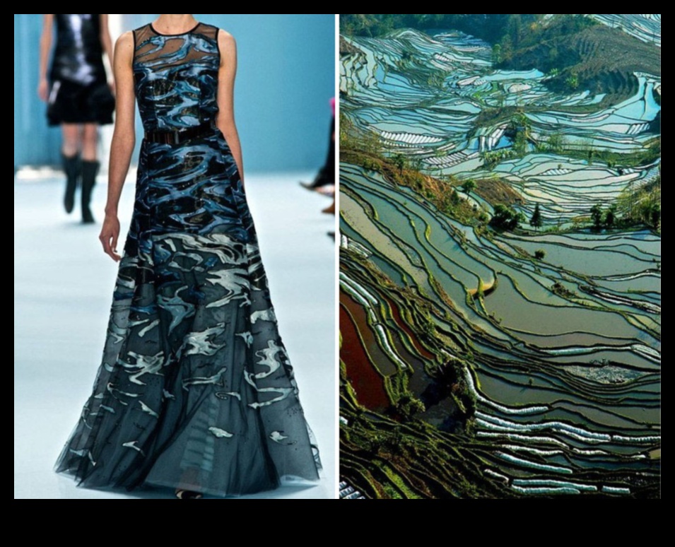 How do landscapes inspire and influence fashion trends?