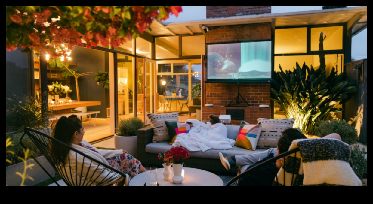 How do landscapes inspire and influence the design of outdoor film screenings?