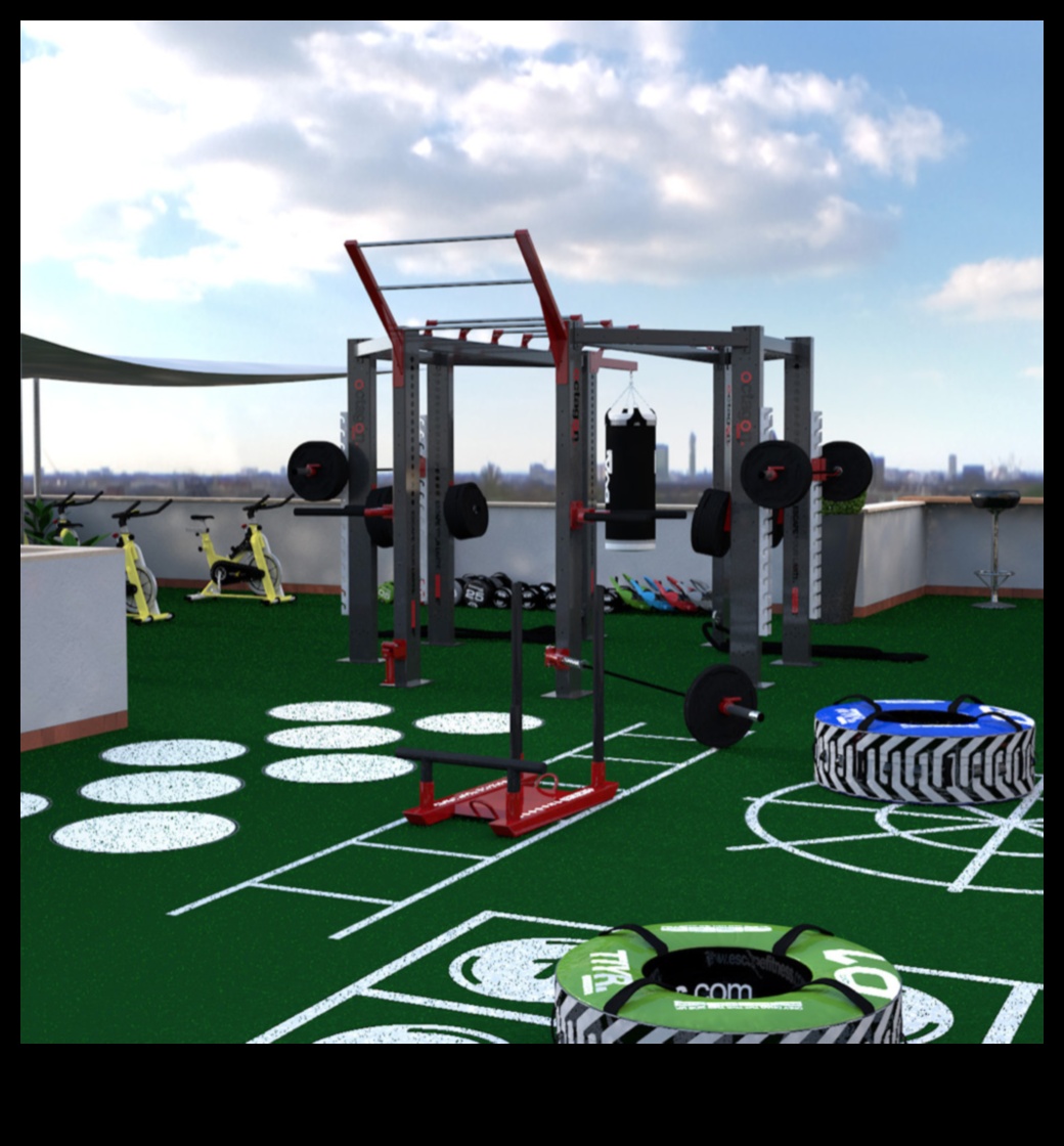 How do landscapes influence the design of outdoor fitness spaces?
