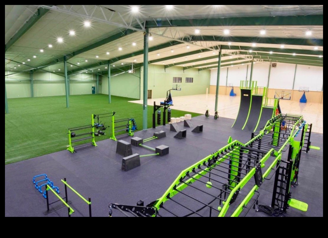 How do landscapes influence the design of outdoor sports facilities?