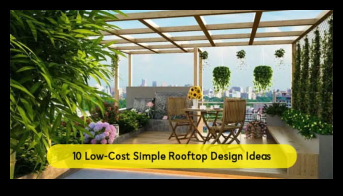 How do landscapes contribute to the visual appeal of urban rooftop restaurants?