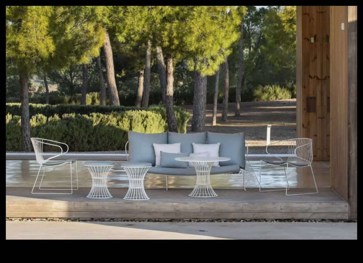 Sculpted Serenity: Chic Furniture for Your Outdoor Escape