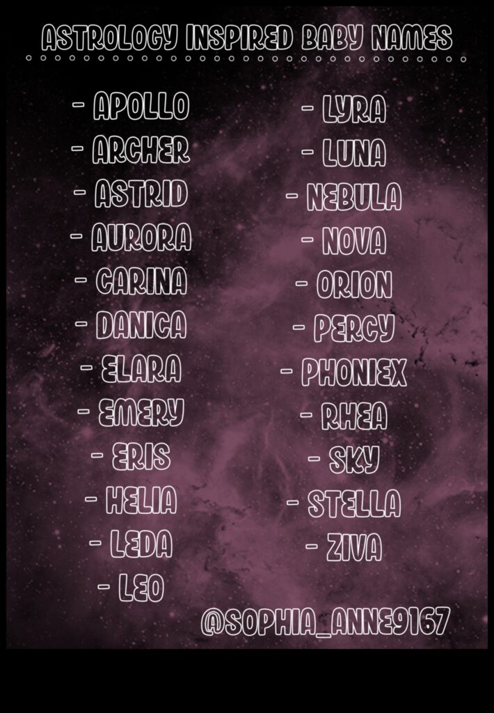 Star-Crossed Selections Find the Perfect Astrology-Inspired Baby Name 1