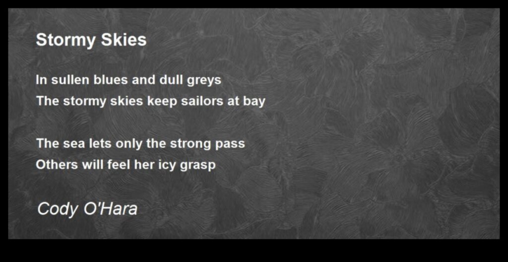 Stormy Skies A Visual Poetry 1