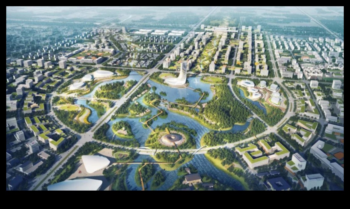 How do human-made structures impact the aesthetics of urban landscapes?