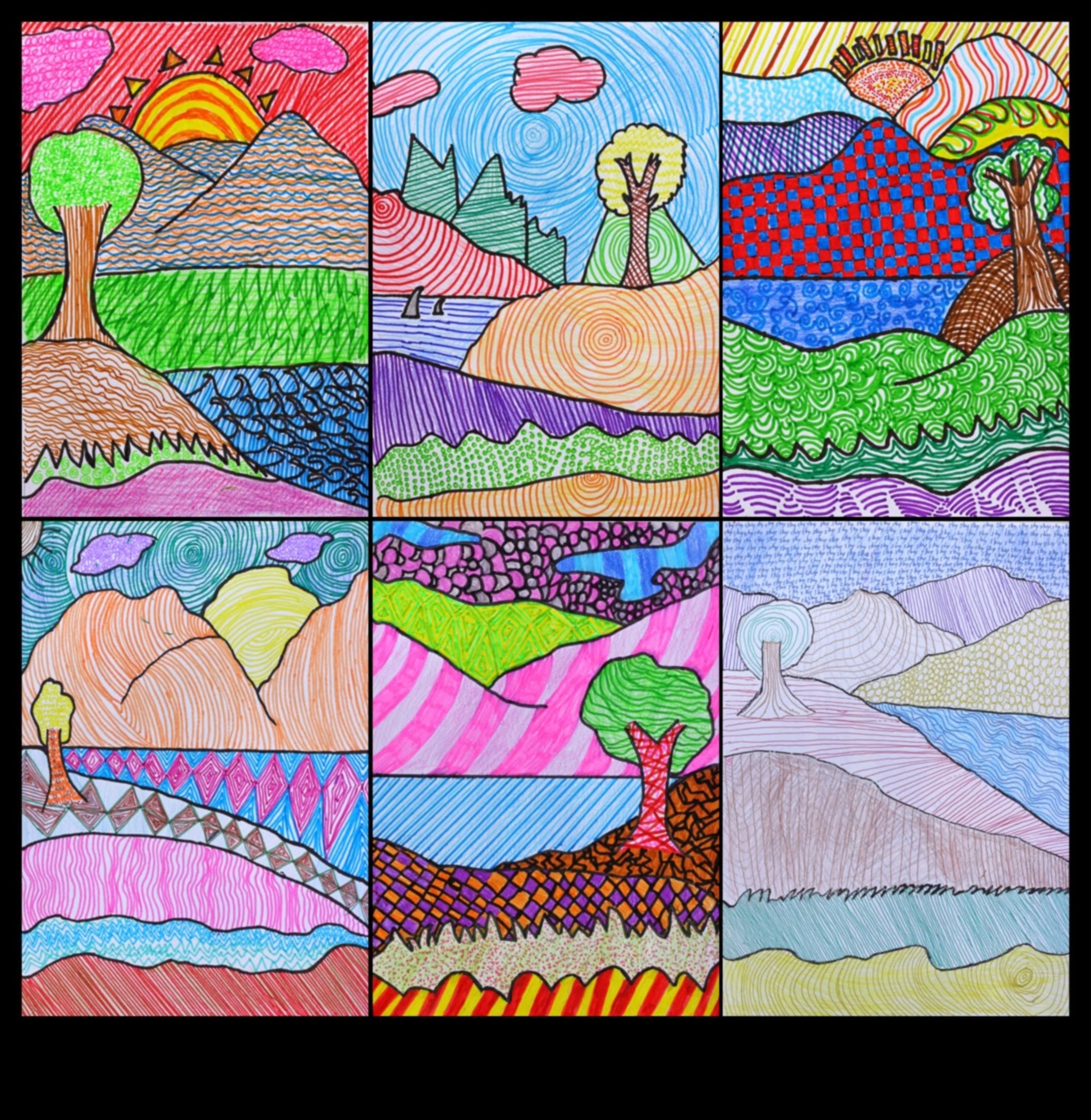 Nature's Textures: Rocks and Foliage in Landscape Art