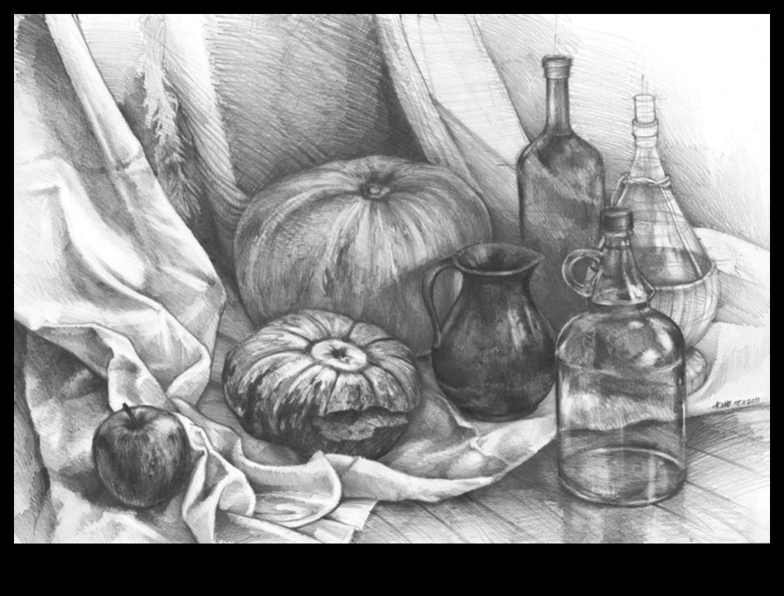 Timeless Charm Still Life in Classic Pencil 3 Timeless Charm: Still Life in Classic Pencil