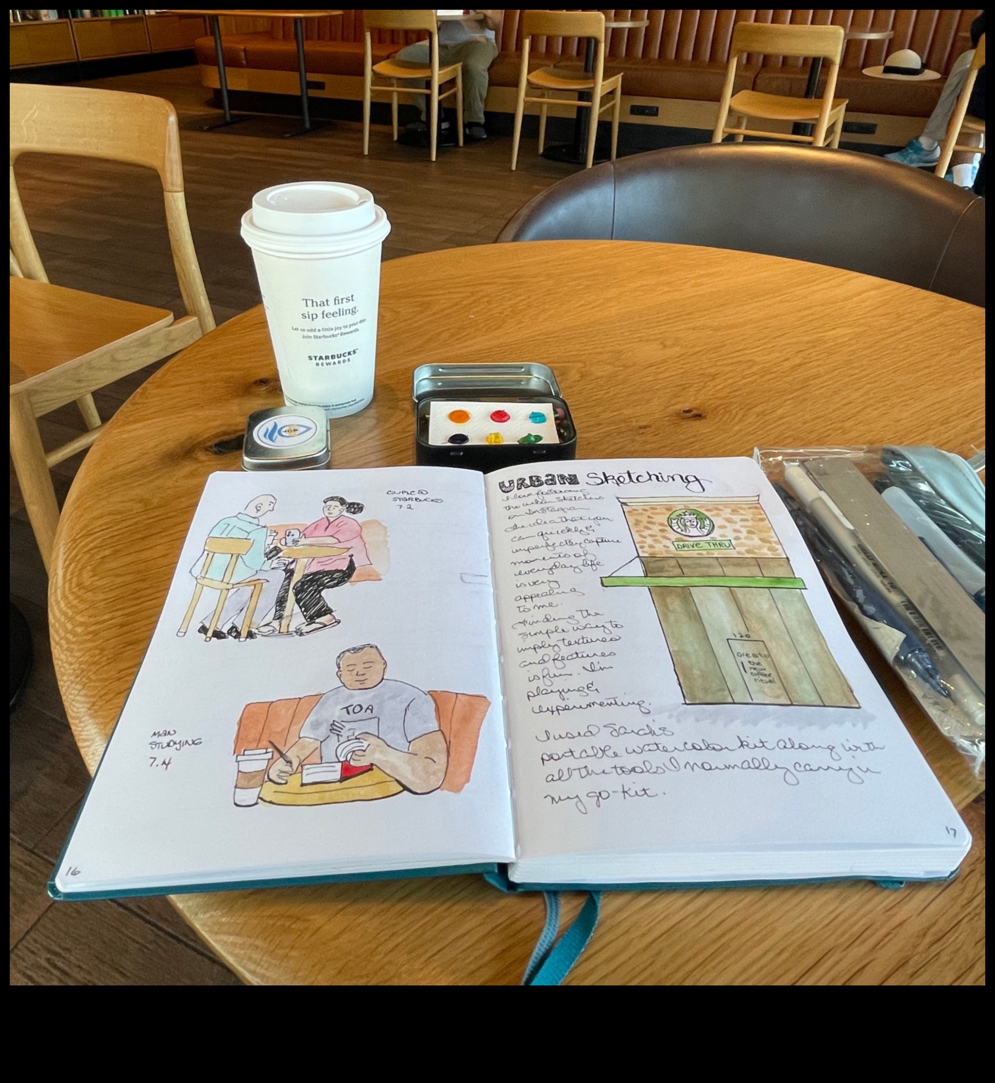 Urban Sketching Diary: Documenting Daily City Scenes