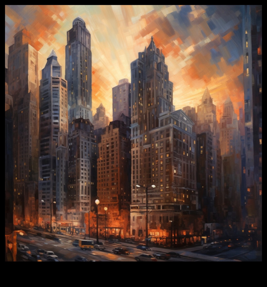 Urban Symphony: Capturing Cityscapes through Art