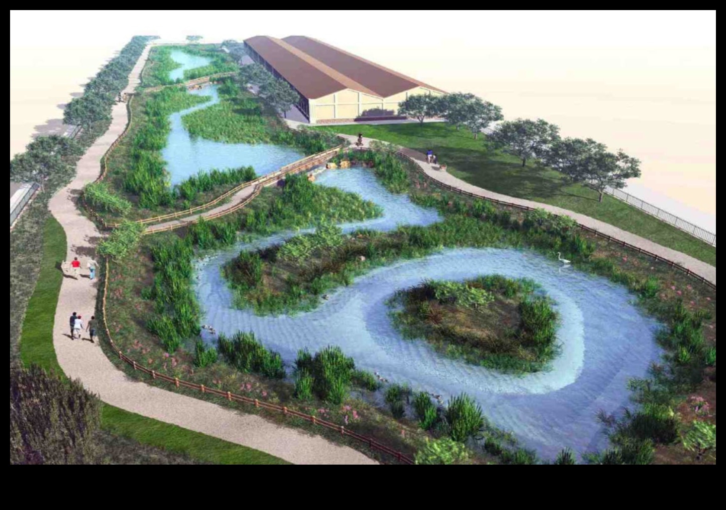 What role do urban wetlands play in enhancing city landscapes?