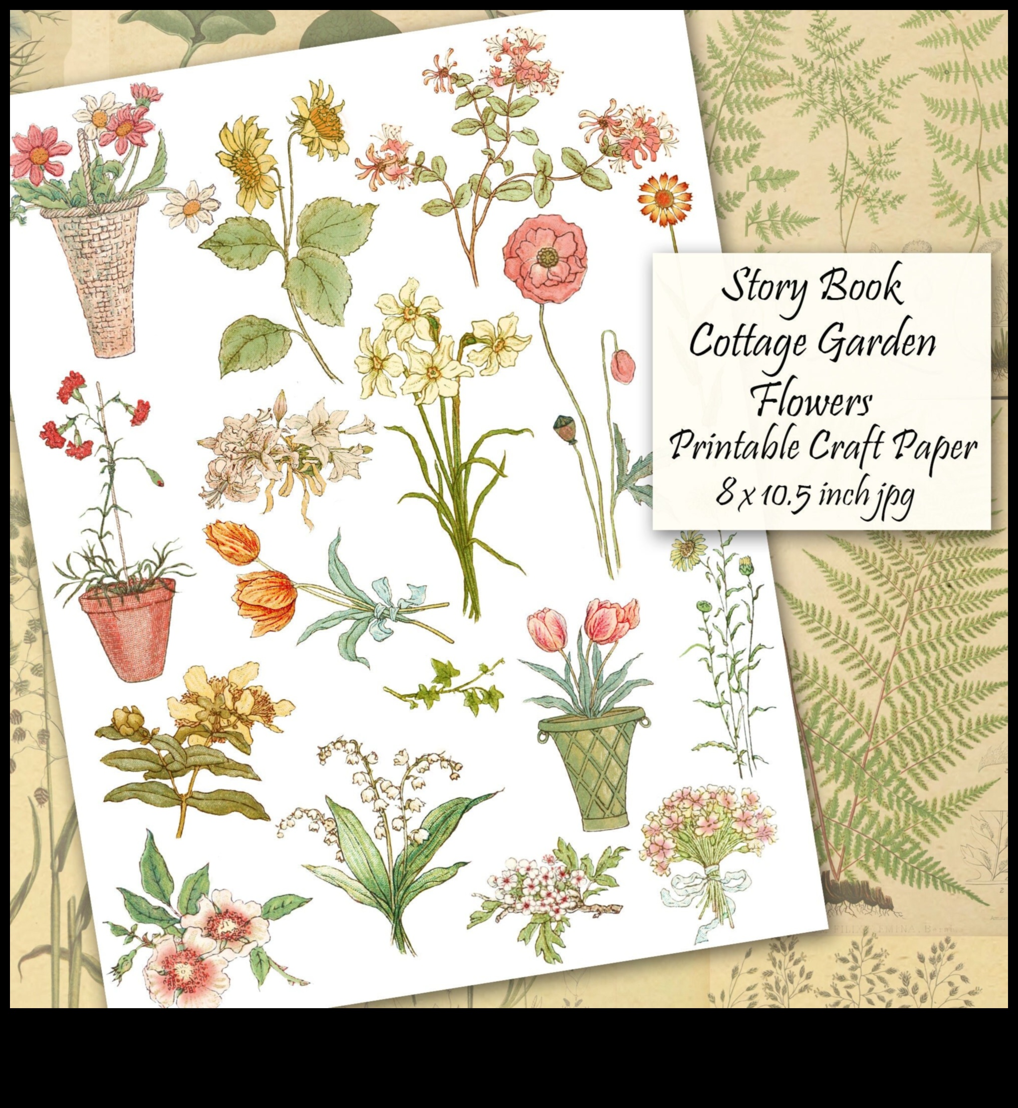 Vintage Florals: Crafting Storybook Gardens with Cottages