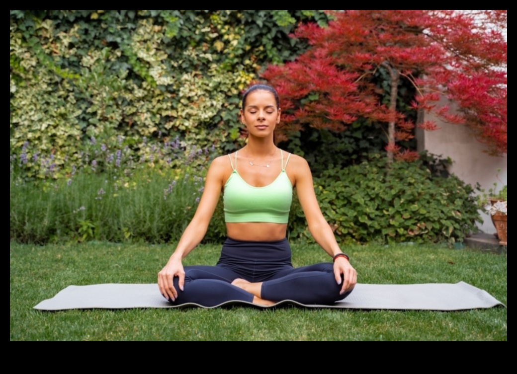 How do landscapes inspire and influence the design of outdoor yoga spaces?